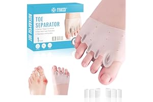 Satificer Silikon Zehenspreizer für Damen und Herren,Silikon-Toe Spacer für Hallux Valgus,Weiche,komfortable,langhaltige silikon Zehentrenner,gegen Reibung und Druck,Yoga-Übungen,Fußausrichtung