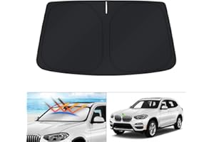 KUST Custom Fit Windshield Sun Shade for 2018-2023 2024 BMW X3 Window Shade Sun Visor Protector Foldable Sunshade Blocks UV Rays Keep Your Car Cooler