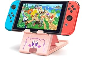 BUSJOY FXICAI Stand for Nintendo Switch/Switch Lite/Switch OLED, Cute Kawaii Animal Crossing Angle Adjustable Swicth Playstand, Portable Foldable Holder Compact Non-Slip Bracket