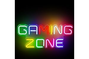 LMYDIDO GAMING ZONE Neon Schild Gamer Neon Licht Led Gaming Zimmer Deko USB Letter Game Neon-Licht Neonlicht Gaming Wand Dekor für Spielzimmer Teenager Geschenk