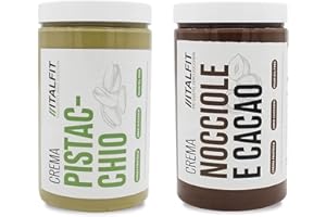 ITALFIT PIU' GUSTO, ZERO ZUCCHERI Crema Proteica Senza Zuccheri Aggiunti | Crema Spalmabile al Pistacchio e Nocciole Cacao | Senza Conservanti e Coloranti | Senza Glutine e Olio di Palma | Prodotto Artigianale | Origine Sicilia