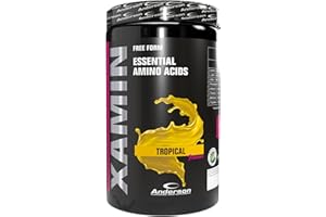 ANDERSON PROFESSIONAL SPORT SUPPLEMENTS Anderson 312g Aminoacidi Essenziali - Tropical, 17.2% Leucina, 14.5% Lisina, 10.8% Valina, 9.4% Fenilalanina, 9.2% Isoleucina, 8.6% Treonina, 5.4% Metionina, 2.1% Triptofano - XAMIN
