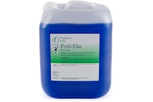 ‎HYGIENE VOS Hygiene Vos Profi Klar Glasreiniger 5 Liter für verglaste Flächen, Spiegel, Kacheln. Anwendungsfertig für streifenfreien Glanz