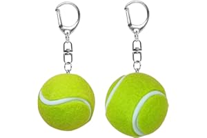 CHROMACRAFT Llaveros De Tenis De 2 Piezas, Llaveros Creativos, Regalos para Actividades Deportivas, Llaveros para Aficionados Al Tenis, Llaveros Decorativos
