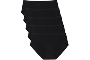 VOENXE Culottes sans Couture Femmes,sous-vêtements Hipster Invisibles Taille Basse,Bikini Slips Élastique Multipack Lot de 5