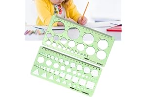 TUKNN Normographe Geographie,Normographe pour Croquis et Schémas,Regle Pochoir,Gabarit Cercle,Modèles de Mesure,Pochoir Geometrique,Règle Gabarit pour Studio Artistique ou Dessin et Dessin Personnel,2 PCS