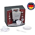 Klein Theo 9569 Macchina da caffè Bosch con Suono Macchina per Espresso a batterie con Suoni realistici Dimensioni: 14,5 cm x