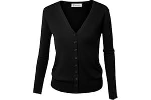 GOTHDEN Cardigan básico con Cierre de Botones, para Mujer