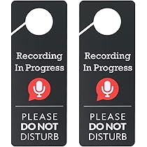 Cartello Non Disturbare Appendiporta In PVC Bifacciale 6x6 Pollici - Per Ufficio, Casa E Riunioni - Foto 8