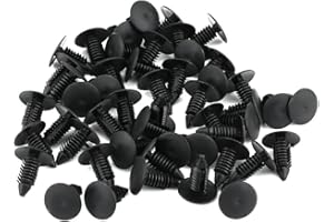 ‎KIMISS KIMISS 50 Stücke Befestigungsclips, Auto Stoßstange Kunststoff Niet Verschluss Retainer Trim Push Pin Clip Schwarz