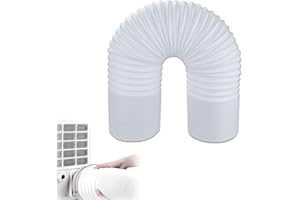 OWOAOOWL Tragbarer Klimaanlage Schlauch,flexibler mit 130mm Durchmesser 150cm Länge,PVC Flexibel Abluftschlauch Klimagerat,Klimaanlage Schlauch HitzebestäNdiger Einziehbarer für Klimagerat Abzugshaube Trockner