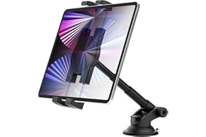 Salpicadero Soporte Tablet Coche, Oilcan Porta Tablet & Teléfono Automóvil Salpicadero con Ventosa Fuerte y Brazo Telescópico, para iPad Pro Air Mini, iPhone, Galaxy, Lenovo, Fire etc (4-12,9")