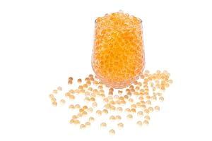 KONFEN Perlas de Agua, 20000 Bolas de Gel Naranja, 100g Bolas Hidrogel Perlas de Gel Bolitas No Tóxico Water Beads para Planta Flores Decoración (Naranja)