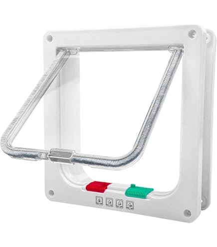 ABS Kattenklep Voor Binnendeuren – Met 4-weg Slot & Magnetische Sluiting – Geschikt Voor Katten En Kleine Honden – Inclusief Montagemateriaal