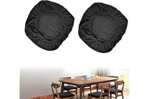 HAOMEEDUO 2 Pcs Funda de Asiento para Silla de Escritorio Fundas Asiento Sillas Oficina Ajustables 38cm~50cm Cubre Asientos para Sillas Forros para Sillas Gamer Fundas Adaptables para Comedor Oficina