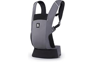 Ergobaby Portabebé Away para bebés y niños pequeños (5,4-15,9 kg), portabebé ventral y dorsal de 2 posiciones, Graphite Grey