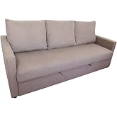 MUEBLIX.COM | Gondola Sofa Bed, 3 Seater, Armchair Bed, Comfortable and Modern Design, High Density Foam Seats, Beige