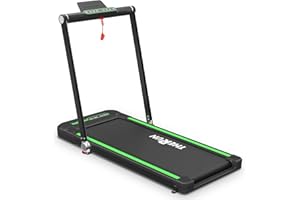THERUN Under Desk treadmill for home, 2.5HP folding treadmill w/Widened Shock-Absorbing Cushions, Foldable Walking Running Machine w/Adjustable Speeds 1-12km/h,Non-Assembly