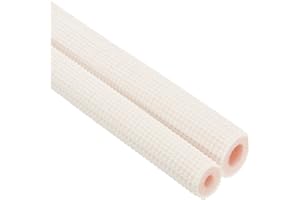 PATIKIL Tube en Mousse D'Isolation de Tuyau, Tube en Mousse Isolante de Préservation de Chaleur pour Tuyauterie en Cuivre de 1/4", 1/2" O.D. Mini Split Water Pipes, 3.28Ft(1M), Blanc/Rose
