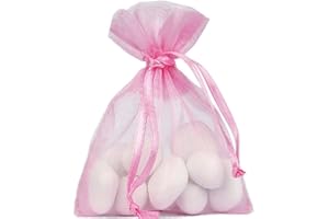 SANTEX Woreczki z organzy 10 sztuk różowe ok. 7,5 x 10 cm - woreczki z organzy woreczki sztx.2462