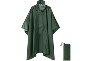 DURDIIY Rain Ponchos for Adults Waterproof Rain Poncho Adult 3 IN 1 Multi-use Portable Reusable Rain Cape Raincoat Poncho Waterproof Adult Lightweight Rain Coat Jacket for Outdoor Camping Traveling