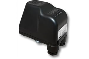 Wiltec Wyłącznik ciśnieniowy SK-9 do hydroforów i pomp wody 230 V, ochrona przed suchobiegiem IP44, presostat do hydroforu z regulacją ciśnienia