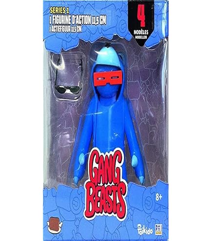 Lansay - Statuetta Articolata Gang Beasts 11.5 Cm, Personaggio Collezionabile, Multicolore, Modello 70266