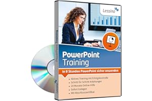 LESSINO PowerPoint Training - In 8 Stunden PowerPoint sicher anwenden | Einsteiger und Auffrischer lernen mit diesem Kurs Schritt für Schritt die sichere Anwendung von PowerPoint 2019, 2016, 2013 und 2010[1 Nutzer-Lizenz]