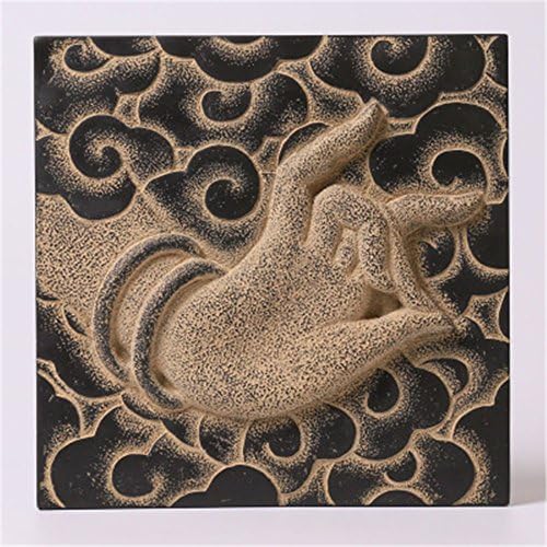 yoyao Wall hanging classical Zen creativity new Chinese style embossed three-dimensional decoration (27x27x1cm) ( PATTERN : D )