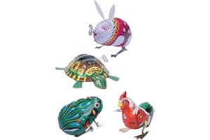 Beaupretty 4 Stück Teiliges Aufziehspielzeug für Windbetriebenes Retro Tier Energiesparend ohne Batterie Sichere Metallfiguren Lustige und Party Mitgebsel für Kleinkinder