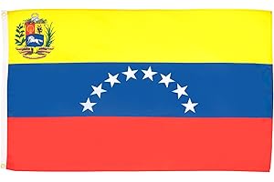 AZ FLAG - Bandera Venezuela - 150x90 cm - Bandera Venezuelana 100% Poliéster ligero Con Ojales de Metal integrados - 80g