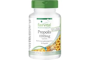 Fairvital | Bee Propolis Extract 500mg - 60 Capsules - standardised to 3% galangin - Natural Propolis