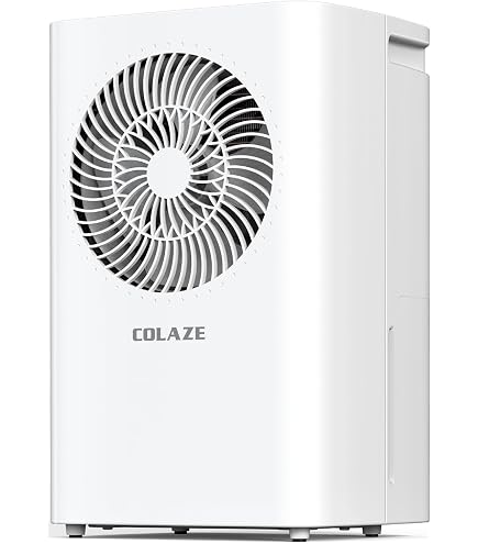 Humidificateur d'Air à Évaporation Intelligent 5 L Couvrant 50 m² Humidification 480 mL/h, 3 Vitesses, Minuterie 1-12 Heures, Filtre de Qualité, Mode Veille Silencieux, pour Chambre à Coucher | FR