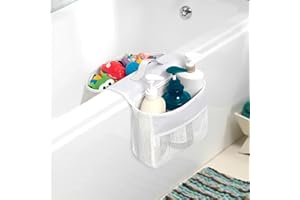 PETGLIMMER 50 cm Rete Giocattoli Doccia, Bambini Organizer per Giocattoli da Bagno, Adulti Sacchetto per Riporre Shampoo e Bagnoschiuma, Autodrenante Grande Capacità Portaoggetti per Giocattoli da Bagno
