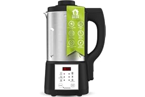 ‎TURBOTRONIC BY Z-LINE TurboTronic Suppenkocher Suppenbereiter 1,6L, 1000 W, 6 Programme, Suppenautomat, Multikocher, Smoothie-Maker, Baby-Nahrung, Familie (Silber)