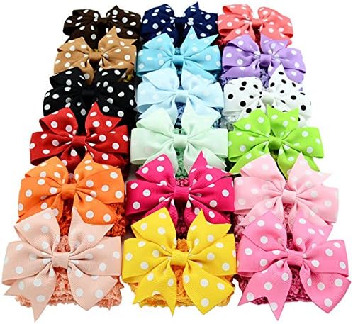 18 colors 8 cm Spot Style Polyester Children's Hair Accessories Hair Band