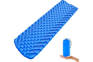 SUNDOM Camping Mat, Sleeping Mat Ultralight Inflatable Camping Mattress Water-resistant Sleeping Pad Camping Roll Mat Small Pack Size Sleeping Mats Camping for Outdoor Hiking Travel Backpacking