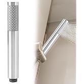 QWORK&reg; High Pressure Universal Handheld Shower Head, 304 Stainless Steel with Brushed Finish
