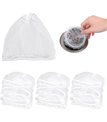 Filtre D'évier à Ventouse Avec 100 Sacs - Passe 100 Mailles, Pliable, Gris - Pour Légumes Et Résidus