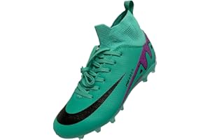BLBK Scarpe da Calcio Uomo Scarpe da Calcio Professionali Unisex all'aperto Bambini Alte Top Adatti per Erba Artificiale AG Competizione Scarpe da Allenamento