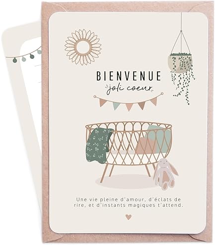Carte Naissance Bleu 3 Doudous « Bienvenue Bébé » - L'atelier De Lorine