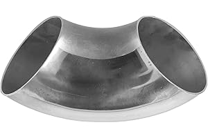 HOMEFURNISHMALL Coude d'échappement multifonction en acier inoxydable à 90 degrés, courbure à rayon serré, (63 mm)