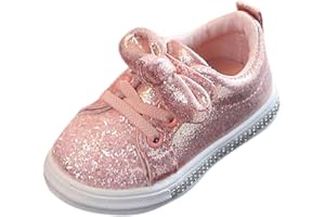 MYLH Sportschuhe Kinderschuhe Mädchen Kleinkind Schuhe Freizeitschuhe Glitzer Laufsportschuhe Walking Shoes Bow Einzelne Schuhe Loafers Flache Schuhe Klett Babyschuhe Kinder Schuhe