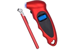 EDDRFY Tyre Pressure Gauge, Includes Digital Tyre Pressure Gauge with Backlit LCD & 150 PSI and Pencil Tires Pressure Gauges with Pocket Clip, Car Tyres Pressure Gauges for Car Bike Motorcycle