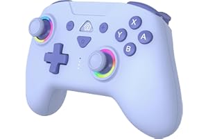 Subsonic Bezprzewodowy kontroler do Switch i Switch 2 – bezprzewodowy kontroler Bluetooth z diodami LED, wibracjami i 6-osiowym żyroskopem - niebieski