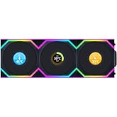 Lian Li UNI FAN REVERSE SL WIRELESS LCD 3x120mm RGB Kablosuz Kasa Fanı Siyah