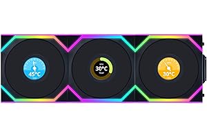 LIAN LI UNI FAN SL Wireless LCD 120 ARGB Reverse Blade 3-pack - Housing fan