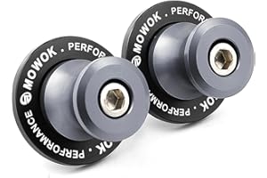 CCYYMOWOK 2 Stück M6 Schwingenadapter Ständer Bobbins, 6mm Motorrad Montageständer Schwinge Spulen für MT09 MT10 MT25 R7 R1 R6 R9 FZ1 FZ6 FZ6 FZ8 TRACER 7 9 GT XSR900 Tenere700 TRK 502 702 X RS660 RSV4 (Grau)