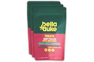 BELLA & DUKE Bella+Duke Beef Pizzles for Dogs 3 Pack - Natural Alternative to Dental Sticks - Chew for Cleaner Teeth & Gums - Ideal for Teething Pups - 100% Natural Grain-Free Dog Treats