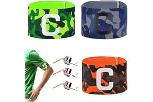 OHSN Fascia Da Capitano Calcio 3 Pezzi Capitano Armband Fascia Capitano Elastico Multicolor Calcio Football Captain'S Armbands Capitano Armband Fascia Da Capitano Uomo Personalizzata Calcio Bambino